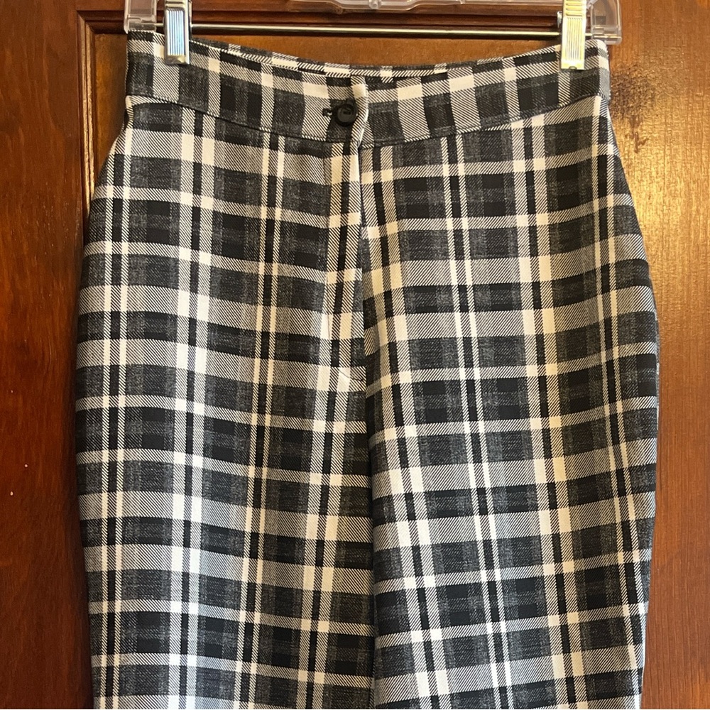 Nasty Gal Checkered Black and White Dress Pants